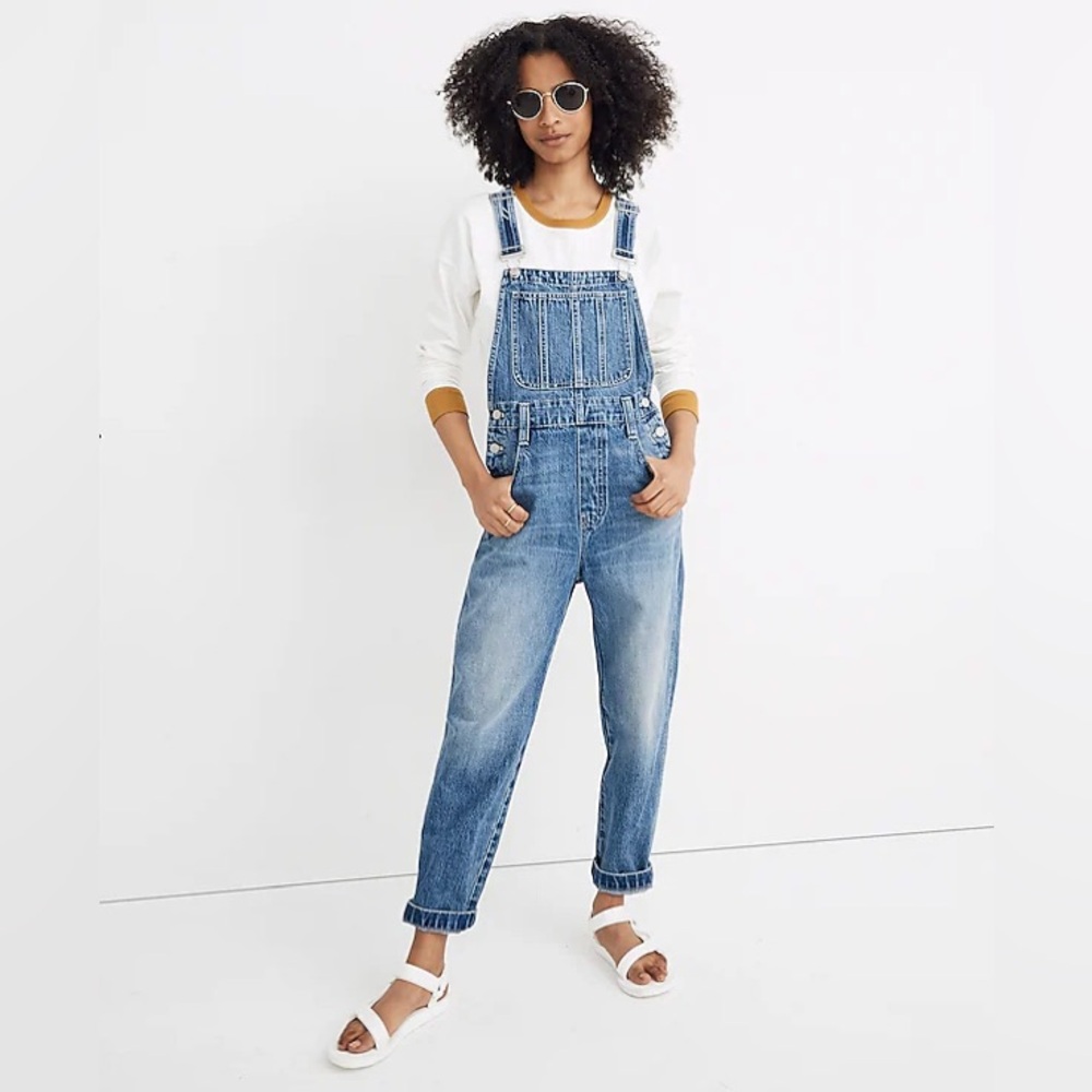 NWOT Madewell Straight-Leg Overalls in Hickory Wash Size XXS